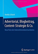 Advertorial Blogbeitrag Content Buchcover