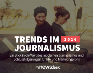 Journalismustrends2016 Studie Mynewsdesk Cover